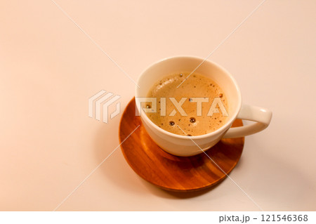 A fragrant coffee in a mug, the perfect morning ritual A fragrant coffee in a mug, the perfect morning ritual 121546368