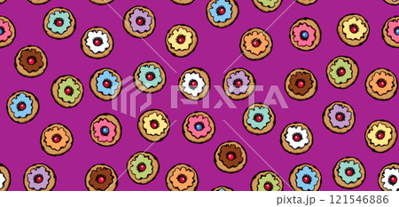 Donut. Vector drawing 121546886