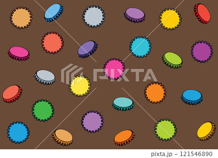 Iron bottle cap. Vector drawing 121546890