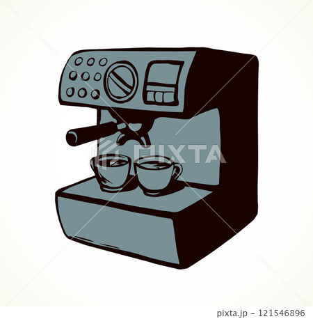 Coffee maker. Vector drawing 121546896