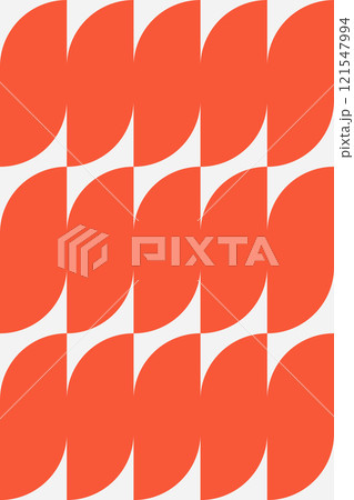 Naive abstract shapes seamless pattern 121547994
