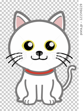 お座り白猫 お座り白猫 121548229