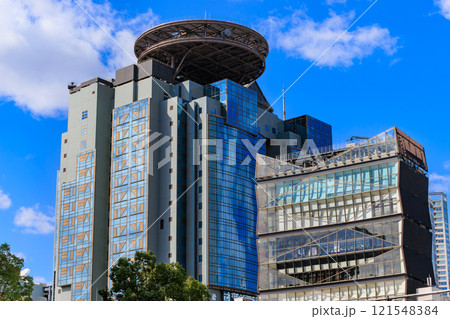 東京　港区　赤坂の都市風景　 TBS放送センター （ビッグハット） 121548384