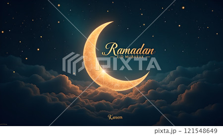 Ramadan Kareem with Mosque  121548649
