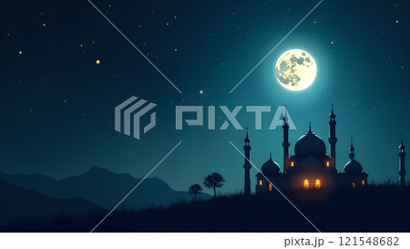 Ramadan Kareem with Mosque Ramadan Kareem with Mosque 121548682