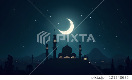 Ramadan Kareem with Mosque Ramadan Kareem with Mosque 121548683