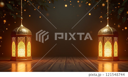 Ramadan Kareem with Mosque  121548744