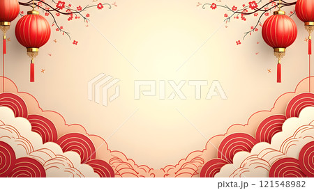 Happy chinese new year background lunar 121548982