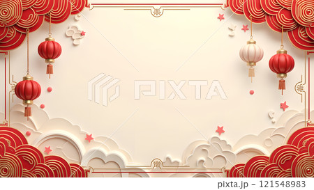 Happy chinese new year background lunar 121548983