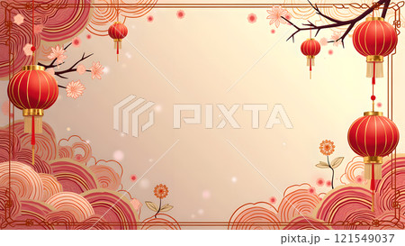 Happy chinese new year background lunar 121549037