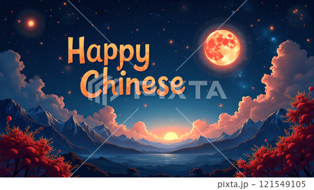 Happy chinese new year background lunar 121549105