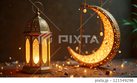 lantern moon kareem islamic background 121549296