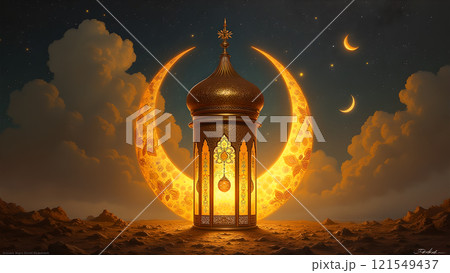 lantern moon kareem islamic background 121549437