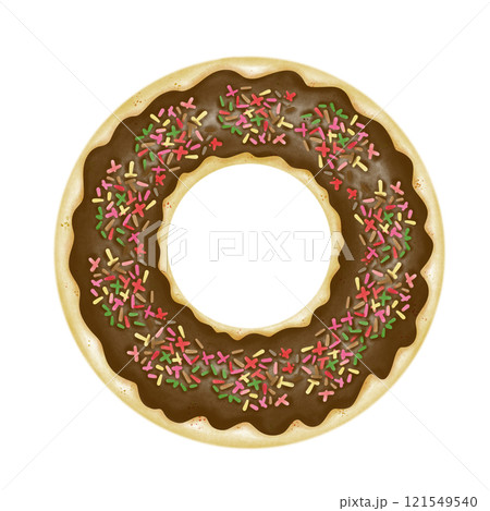 donut or donut with concept on a background 121549540