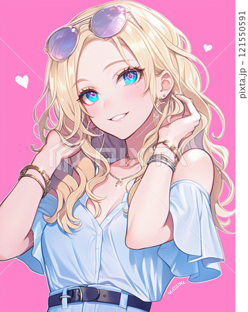 若くてかわいい金髪の女性 121550591