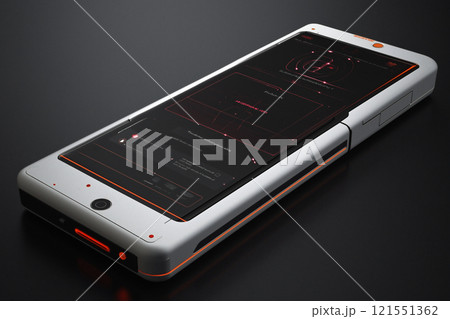 Futuristic gadget combines multiple tools in a sleek and compact design. Generative AI 121551362