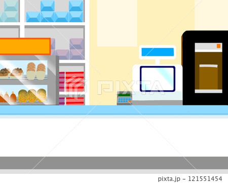 コンビニのレジ 121551454