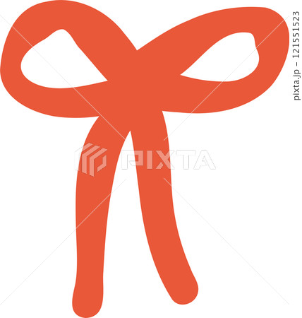 Cute Retro Valentine Bow in red 121551523