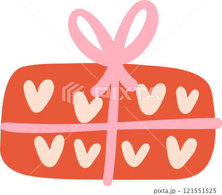 retro valentine gift present box heart pattern 121551525