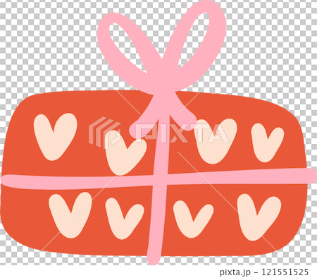 retro valentine gift present box heart pattern 121551525