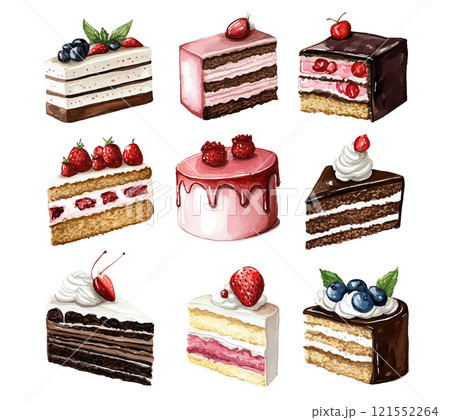 おいしそうなカフェメニューイラスト 121552264