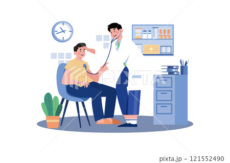 A Doctor Examines A Patient To Diagnose Injury 121552490