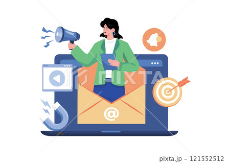 A Digital Marketer Send Email Marketing To Customer A Digital Marketer Send Email Marketing To Customer 121552512