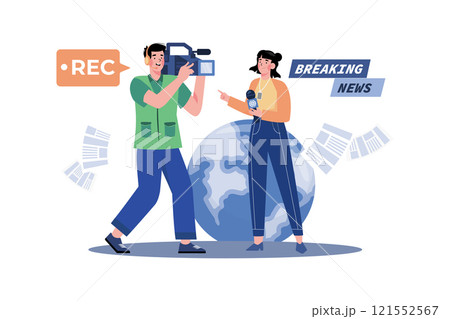 Video Journalist Covers Breaking News With Their Camera Video Journalist Covers Breaking News With Their Camera 121552567