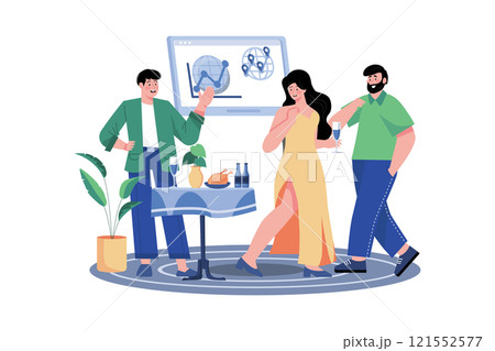 Company Hosts Networking Event To Meet Potential Clients 121552577
