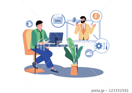 Business Coach Provides Guidance To Startup Company 121552581