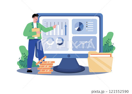 Business Analyst Prepares Report On Industry Trends Business Analyst Prepares Report On Industry Trends 121552590