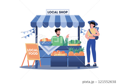 People enjoy local food and discover the local culture People enjoy local food and discover the local culture 121552638