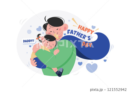 Happy Father Day Illustration concept on white background 121552942