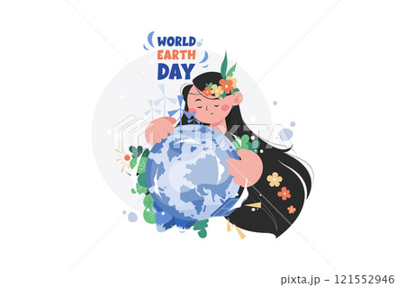 World Earth Day Illustration concept on white background 121552946