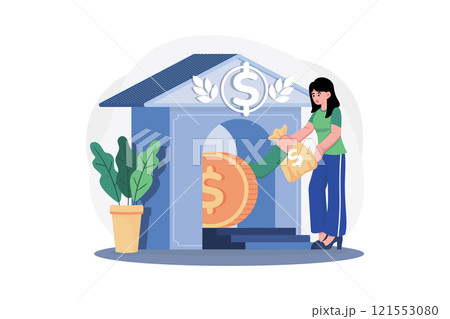 Business Person Taking A Business Loan Business Person Taking A Business Loan 121553080