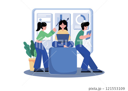 Team Discussing About Business Grow Team Discussing About Business Grow 121553109