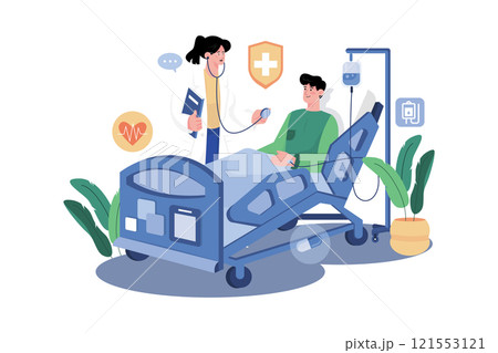 Doctor Checking Patient In A Hospital Doctor Checking Patient In A Hospital 121553121