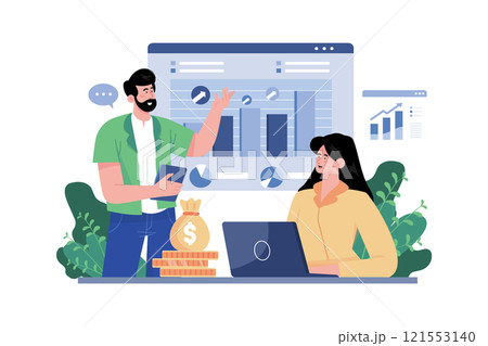 Businessman Analyzing Growth Report Businessman Analyzing Growth Report 121553140