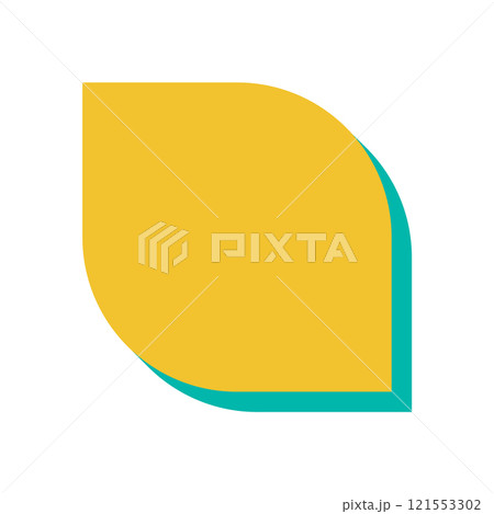Bold abstract shape silhouette. Modern figure with curve element. This brutalist icon showcases y2k aesthetics in a flat style, ideal for contemporary graphic design projects and creative 121553302