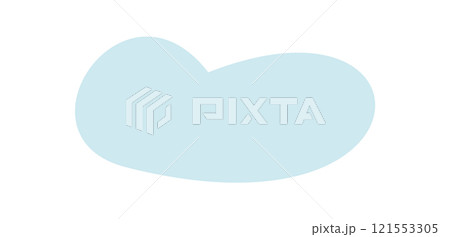 A blue cloud character with a flat and simple style. This charming illustration presents a cheerful cloud in the sky. It creates playful atmosphere, ideal for childrens art and joyful designs. 121553305