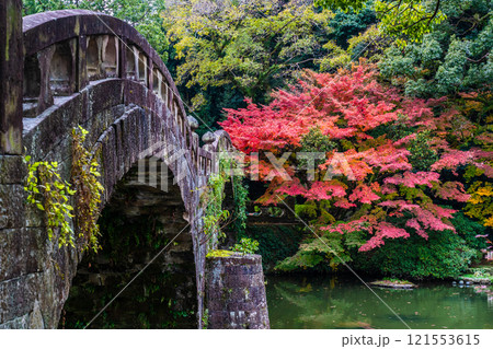 諫早公園眼鏡橋の紅葉【長崎県諫早市】 諫早公園眼鏡橋の紅葉【長崎県諫早市】 121553615