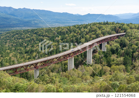 緑深橋から望む松見大橋の風景 121554068