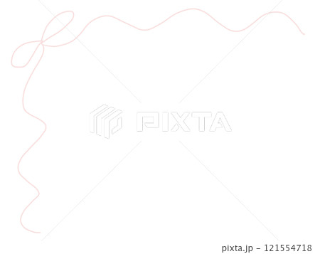 シンプルな手描きリボンのフレーム 121554718