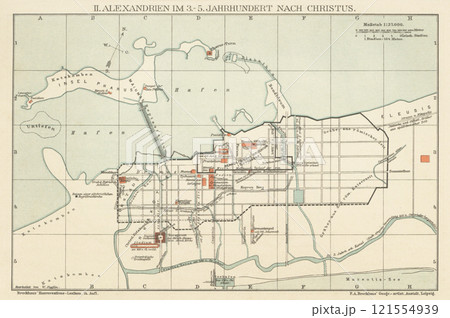 世界地図　エジプト 紀元3世紀ごろ　アレクサンドリア 121554939