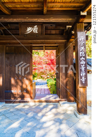 京都の苔寺、西芳寺と紅葉 121555274