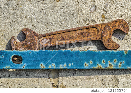 Old rusty wrench Old rusty wrench 121555794
