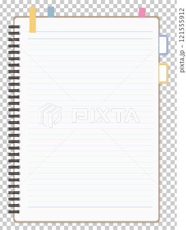 A simple lined notebook and sticky note set, a ring notebook 121555912