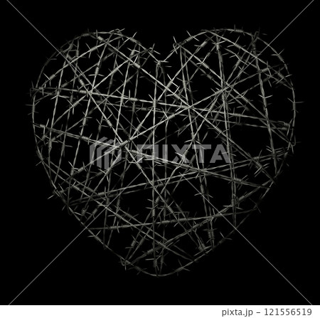 ハート型の有刺鉄線 121556519