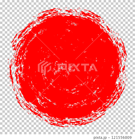 筆で描いた丸 素材 円 筆文字 赤 レッド 02 筆で描いた丸 素材 円 筆文字 赤 レッド 02 121556809