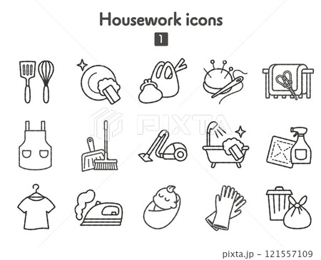 家事のアイコン集 121557109